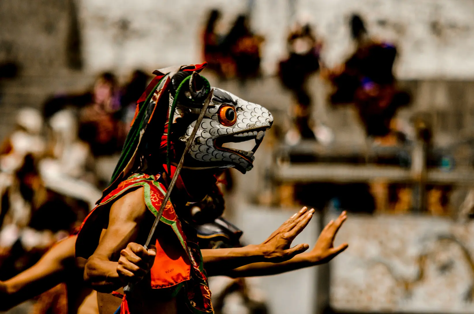 Participación en festivales Tshechu